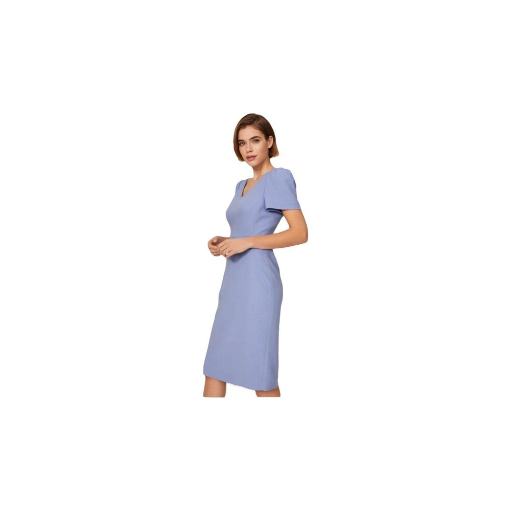 L K Bennett London US 8 Light blue Short sleeve Midi dress Back zip formal